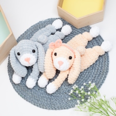 knotted bunny lovey amigurumi by Diminu