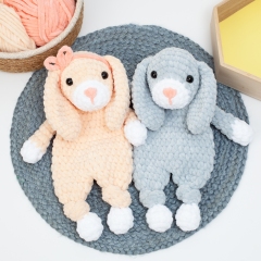 knotted bunny lovey amigurumi pattern by Diminu