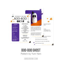 Boo-Boo Ghost amigurumi pattern by Yum Yarn