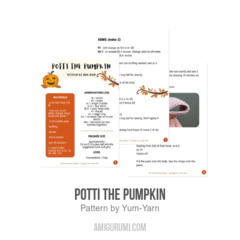 Potti The Pumpkin amigurumi pattern by Yum Yarn