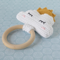 Cloud and Sun Teething Toy amigurumi pattern by Elisas Crochet