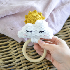 Cloud and Sun Teething Toy amigurumi pattern by Elisas Crochet