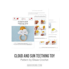 Cloud and Sun Teething Toy amigurumi pattern by Elisas Crochet