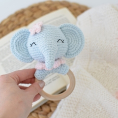 Elephant Teething Toy amigurumi pattern by Elisas Crochet