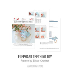 Elephant Teething Toy amigurumi pattern by Elisas Crochet