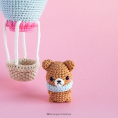 Nellie the Travel Bear amigurumi pattern by Lemon Yarn Creations