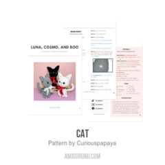 Cat amigurumi pattern by Curiouspapaya