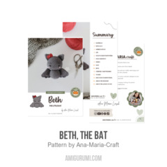 Beth, the little Bat amigurumi pattern by Ana Maria Craft