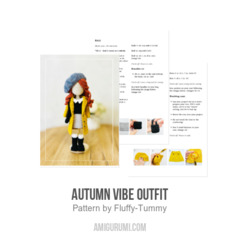 Autumn Vibe outfit amigurumi pattern by Fluffy Tummy