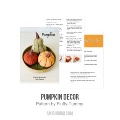 Pumpkin decor amigurumi pattern by Fluffy Tummy