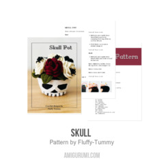 Skull  amigurumi pattern by Fluffy Tummy