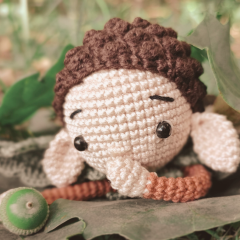 Crochet acorn elf amigurumi by yarnacadabra