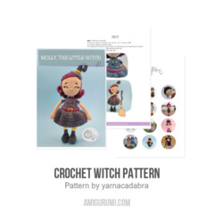 Crochet witch pattern amigurumi pattern by yarnacadabra