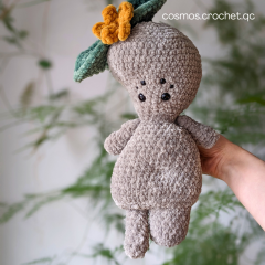 Freya the earth elemental amigurumi pattern by Cosmos.crochet.qc