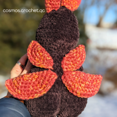 Vulcanos the Fire elemental amigurumi pattern by Cosmos.crochet.qc