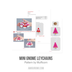 Mini gnome keychains amigurumi pattern by Mufficorn