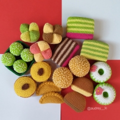 Yummy Indonesian Snacks amigurumi pattern by Audrey Lilian Crochet