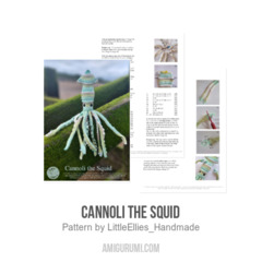 Cannoli the Squid amigurumi pattern by LittleEllies_Handmade