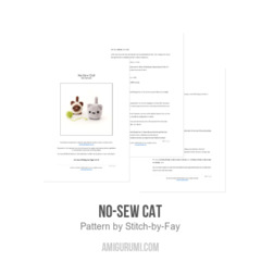 No-Sew Cat amigurumi pattern by Stitch by Fay