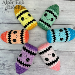 NO SEW The Cray Cray Crew Crayons amigurumi pattern by Alter Ego Crochet