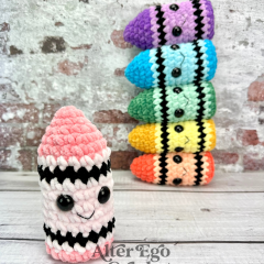 NO SEW The Cray Cray Crew Crayons amigurumi by Alter Ego Crochet