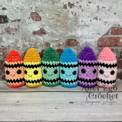 NO SEW The Cray Cray Crew Crayons amigurumi pattern by Alter Ego Crochet