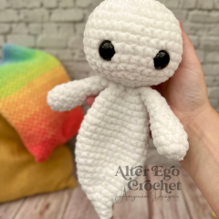 NO SEW Little Boo the Ghost Lovey amigurumi pattern by Alter Ego Crochet