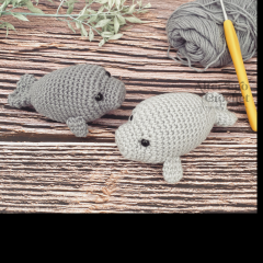 Low Sew Manny the Manatee amigurumi pattern by Alter Ego Crochet