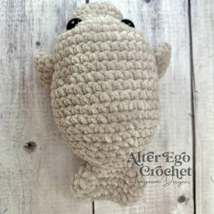 Low Sew Manny the Manatee amigurumi by Alter Ego Crochet