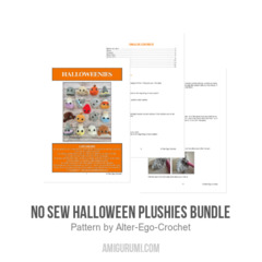 NO SEW Halloween plushies bundle amigurumi pattern by Alter Ego Crochet