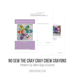 NO SEW The Cray Cray Crew Crayons amigurumi pattern by Alter Ego Crochet