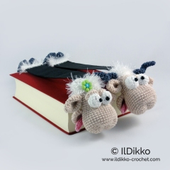 Baarney & Baarn the Sheep Bookmark amigurumi by IlDikko