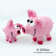 Hamilton and Schnitzel the Piglets amigurumi pattern by IlDikko