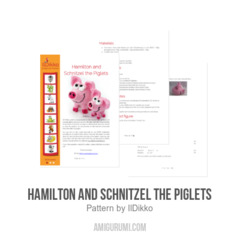 Hamilton and Schnitzel the Piglets amigurumi pattern by IlDikko