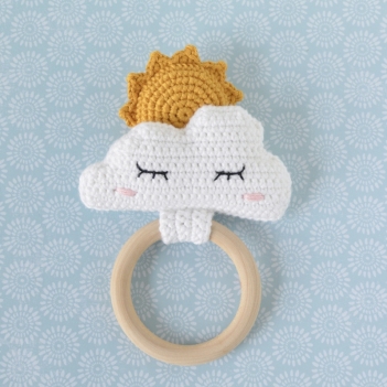 Cloud and Sun Teething Toy amigurumi pattern by Elisas Crochet