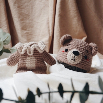 Chibi OUTFIT BEAR amigurumi pattern by woolly.doodly