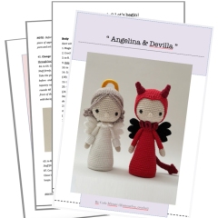 Angelina & Devilla amigurumi pattern by Amour Fou