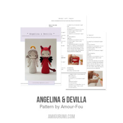 Angelina & Devilla amigurumi pattern by Amour Fou