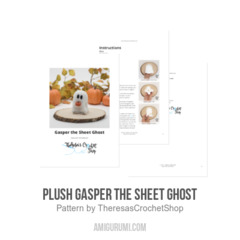 Plush Gasper the Sheet Ghost amigurumi pattern by Theresas Crochet Shop