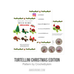 Turtellini Christmas Edition amigurumi pattern by Crochetbykim