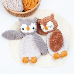 Owl snuggler lovey amigurumi pattern by Diminu