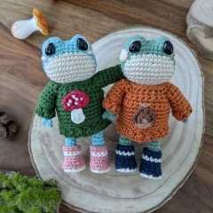 Frog's Fall wardrobe amigurumi by La Fabrique des Songes