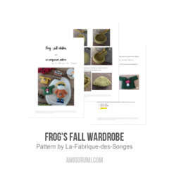 Frog's Fall wardrobe amigurumi pattern by La Fabrique des Songes