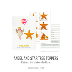 Angel and Star tree toppers amigurumi pattern by Make Me Roar