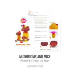 Mushrooms and Mice amigurumi pattern by Make Me Roar