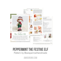 Peppermint the Festive Elf amigurumi pattern by Bluesparrow Handmade