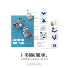 Christina the Owl amigurumi pattern by Natura Crochet