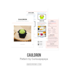 Cauldron amigurumi pattern by Curiouspapaya