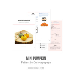 Mini Pumpkin amigurumi pattern by Curiouspapaya