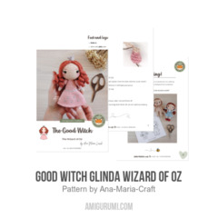 Good Witch Glinda Wizard of Oz amigurumi pattern by Ana Maria Craft